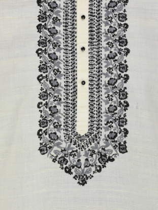Picture of Ecru Embroidered Endi Silk Panjabi