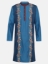 Picture of Blue Printed and Embroidered Cotton Slim Fit Panjabi
