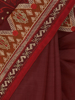 Picture of Maroon Appliqued and Embroidered Muslin Saree