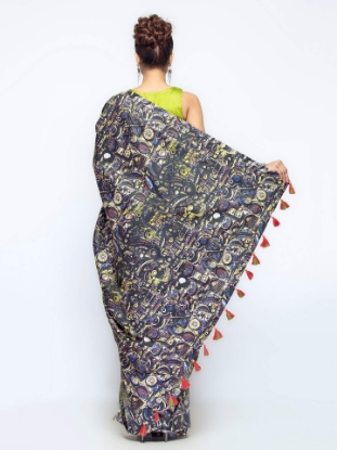 Picture of Multicolour Printed Silk Saree