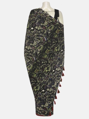 Picture of Multicolour Printed Silk Saree