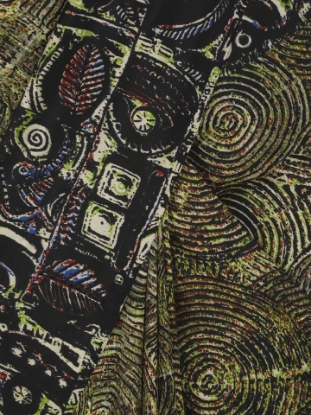 Picture of Multicolour Printed Silk Saree