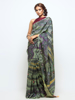 Picture of Pastel Green Printed and Embroidered Silk Saree