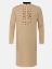 Picture of Beige Embroidered Slim Fit Viscose-Cotton Panjabi