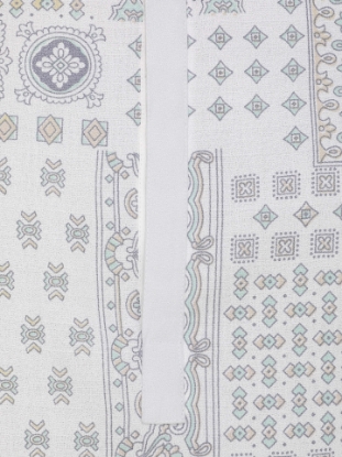 Picture of Ivory Printed Viscose Slim Fit Panjabi