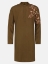 Picture of Brown Embroidered Slim Fit Viscose-Cotton Panjabi