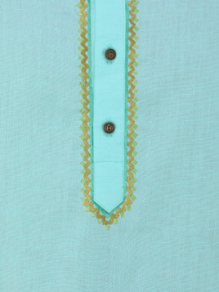 Picture of Blue Printed Cotton Panjabi