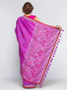 Picture of Purple Brush Painted Nakshi Kantha Embroidered Silk Saree