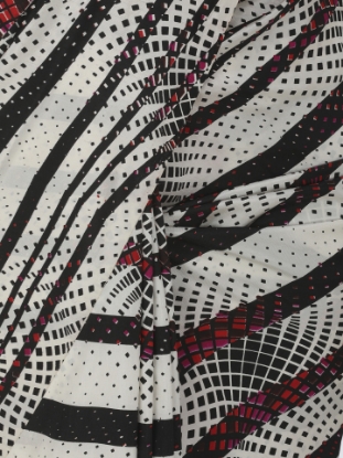 Picture of White Brush Painted and Printed Silk Saree