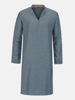 Picture of Grey Embroidered Viscose-Cotton Panjabi Pajama Set