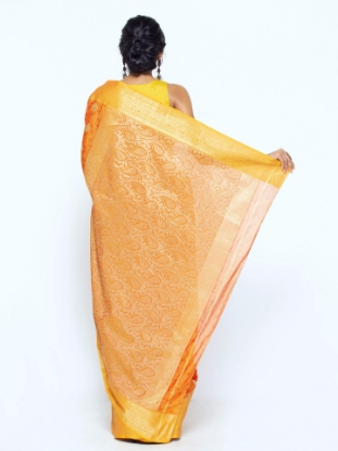 Picture of Red Dual Tone Sirajganj Half Silk Opera Saree