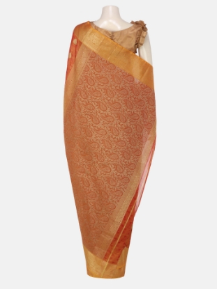 Picture of Red Dual Tone Sirajganj Half Silk Opera Saree