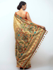 Picture of Golden Embroidered Silk Saree