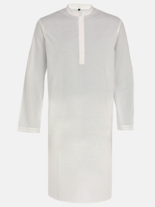 Picture of Ivory Mixed Cotton Panjabi Pajama Coaty Set