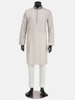 Picture of Light Grey Embroidered Cotton Panjabi Pajama Set