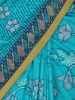 Picture of Blue Nakshi Kantha Embroidered Silk Saree