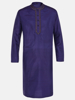 Picture of Purple Erri Embroidered Silk Panjabi Pajama Set