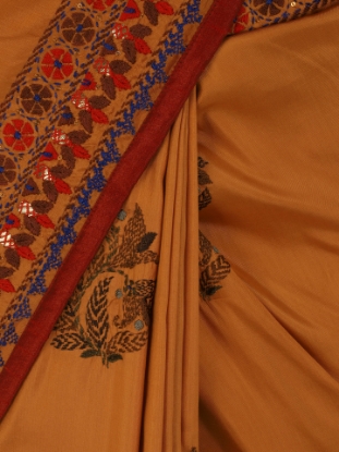 Picture of Copper Nakshi Kantha Silk Saree