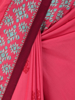 Picture of Watermelon Nakshi Kantha Embroidered Silk Saree