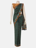 Picture of Bottle Green Nakshi Kantha Embroidered Silk Saree