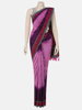 Picture of Purple Dyed and Nakshi Kantha Embroidered Silk Saree