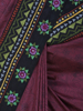 Picture of Maroon Printed and Nakshi Kantha Embroidered Silk Saree