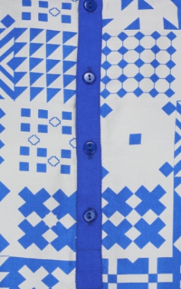 Picture of Ivory Printed Silk Panjabi Pajama Set