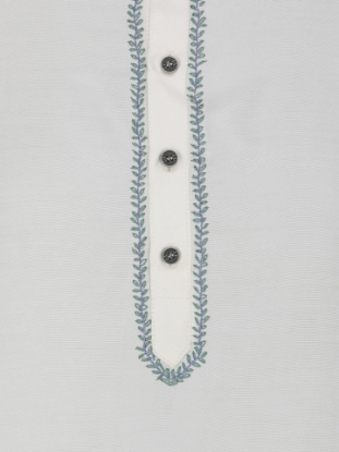 Picture of White Embroidered Joysree Silk Panjabi