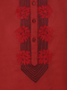 Picture of Brick Red Embroidered Joysree Silk Panjabi