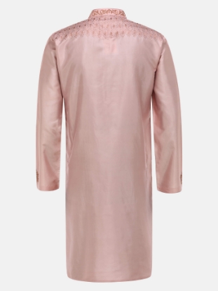 Picture of Beige Embroidered Silk Panjabi