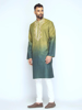 Picture of Pastel Green Tie-Dyed and Embroidered Mixed Cotton Panjabi