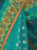 Picture of Green Printed and Embroidered Half Silk Jamdani Saree