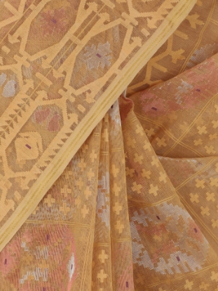 Picture of Beige Half Silk Jamdani Saree