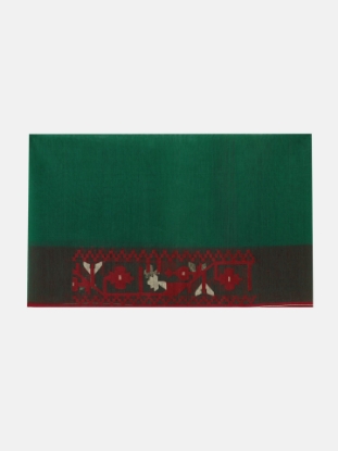 Picture of Green Half Silk Jamdani Saree