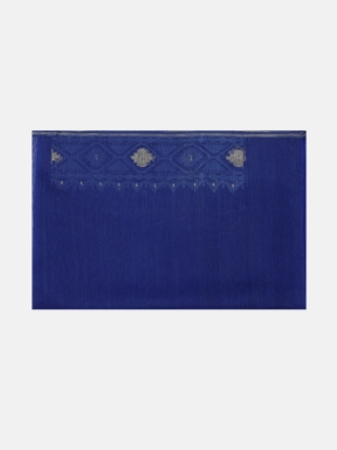 Picture of Blue Half Silk Jamdani Saree