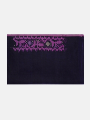 Picture of Deep Purple Half Silk Jamdani Saree