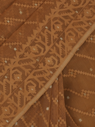 Picture of Brown Half Silk Jamdani Saree