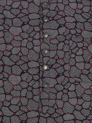 Picture of Charcoal Grey Slim Fit Cotton Kurta