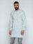 Picture of White Cotton Slim Fit Short Kurta