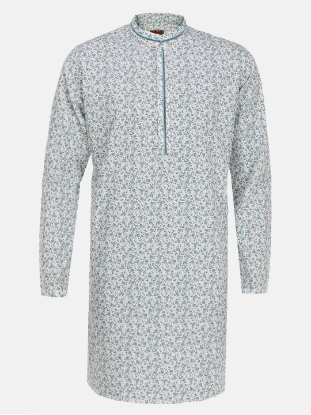 Picture of White Cotton Slim Fit Short Kurta