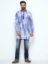 Picture of White Printed Cotton Slim Fit Short Kurta