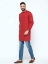 Picture of Maroon Cotton Slim Fit Short Kurta