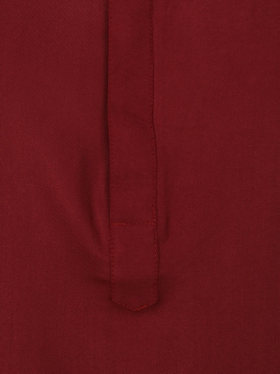 Picture of Maroon Cotton Slim Fit Short Kurta