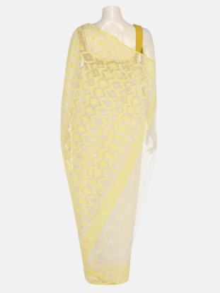 Picture of Beige Half Silk Jamdani Saree