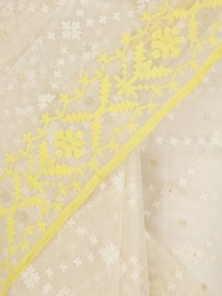 Picture of Beige Half Silk Jamdani Saree