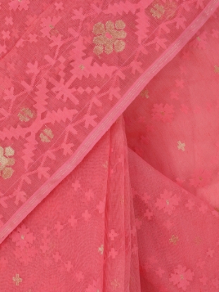 Picture of Light Pink Half Silk Jamdani Saree