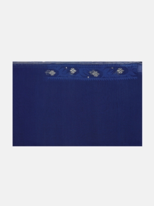Picture of Blue Half Silk Jamdani Saree