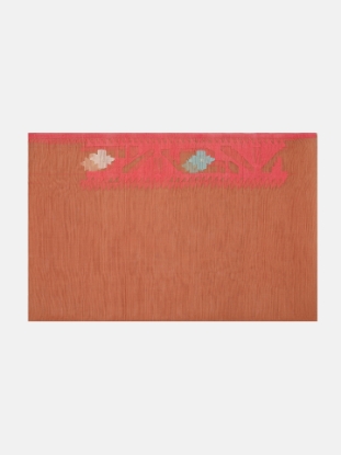 Picture of Light Brown Half Silk Jamdani Saree