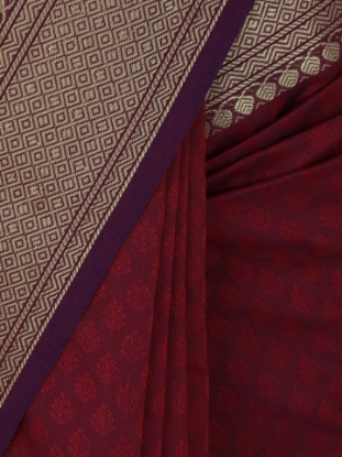 Picture of Maroon Dual Tone Sirajganj Cotton Katan Saree