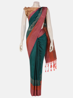 Picture of Teal Dual Tone Mirpur Katan Saree